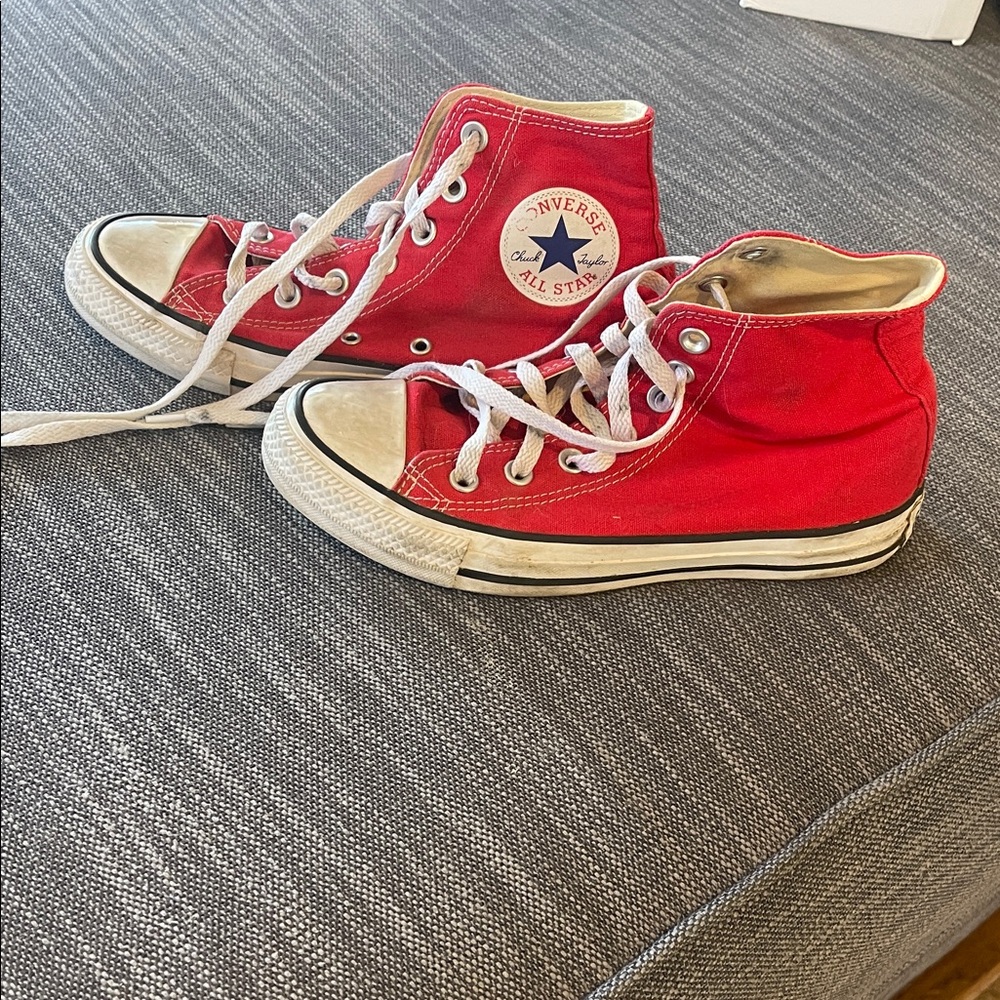 Converse Red Canvas High-Tops
